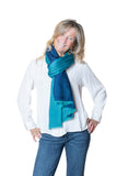 FUSIONI  Pashmina Cachemire Blu Verde