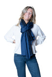 FUSIONI  Pashmina Cachemire Nero Blu