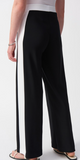 JOSEPH RIBKOFF pantalone nero riga bianca