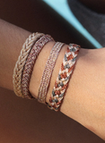 ART OF SFIFA bracciale Double U  Peach Toffe Grey