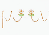 Girls crew  Daisy Petal Threader Earrings