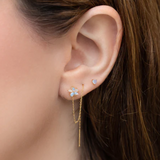 Girls crew  Bluebell Blossom Threader Earrings