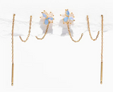 Girls crew  Bluebell Blossom Threader Earrings
