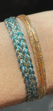 ART OF SFIFA bracciale Duo Zyn Eyamini Arrow Pesca Cyan