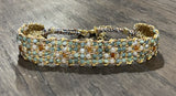 DAG GIOIELLI bracciale Jaipur Tormalina blu, Mystic, Pietra di luna, Granato arancio