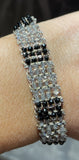 DAG GIOIELLI bracciale Jaipur argento, Spinello nero, Labradorite grigia