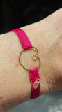 Bracciale Cuore oro giallo  Infinito raso