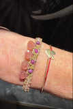 DAG GIOIELLI bracciale Candy Drop Quarzo fragola, Rubitormalina