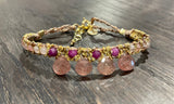 DAG GIOIELLI bracciale Candy Drop Quarzo fragola, Rubitormalina