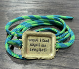 MrBiggy Chocker/Bracciale Segui i tuoi sogni ma svegliati