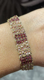DAG GIOIELLI bracciale Jaipur Granato, Rodocrosite