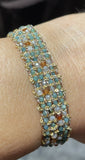 DAG GIOIELLI bracciale Jaipur Tormalina blu, Mystic, Pietra di luna, Granato arancio
