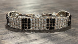 DAG GIOIELLI bracciale Jaipur argento, Spinello nero, Labradorite grigia