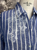 vincent.tulipano Camicia righe lino dipinta