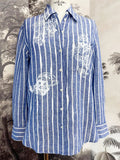 vincent.tulipano Camicia righe lino dipinta