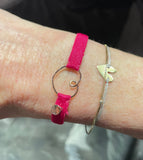 Bracciale Cuore oro rosa  Infinito raso