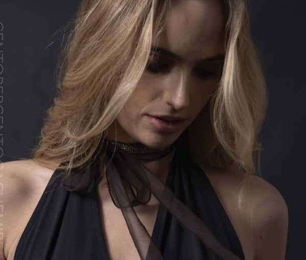 Chocker o bracciale voile seta