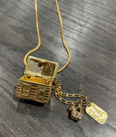 MrBiggy Collana Casetta scrigno con bracciale FRIEND