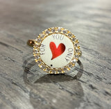 Pf milanojewels anello FOR YOU ONLY,  zirconi