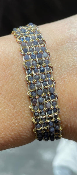 DAG GIOIELLI bracciale Jaipur zaffiro blu marrone