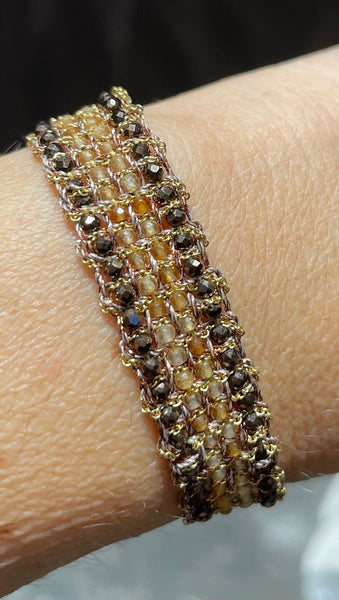 DAG GIOIELLI bracciale Jaipur Ematite, Quarzo Citrino