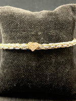 Pf milanojewels bracciale regolabile très chic seta argento, argento placcato oro giallo