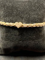 Pf milanojewels bracciale regolabile très chic seta corda, argento placcato oro giallo