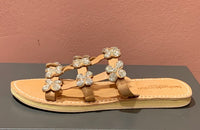 LAIDBACK london sandali fiori perline argento