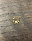 DE LA FORGE Mini Saturne perla, finto piercing, 1 cm
