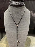 PF MILANOJEWELS  Collana très chic slim  seta grigio antracite