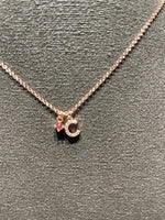 VERSARI collana iniziale pavé, zircone rosso