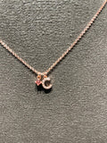 VERSARI collana iniziale pavé, zircone rosso